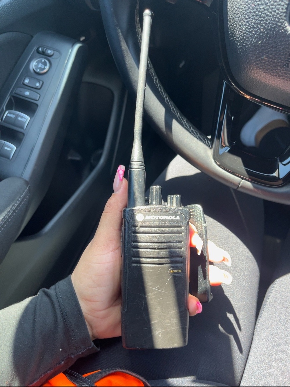 Motorola Black Portable Two-Way Radio with Long Antenna